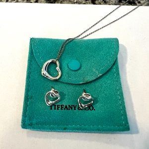 Tiffany’s Open Heart Pendant and Earrings Set